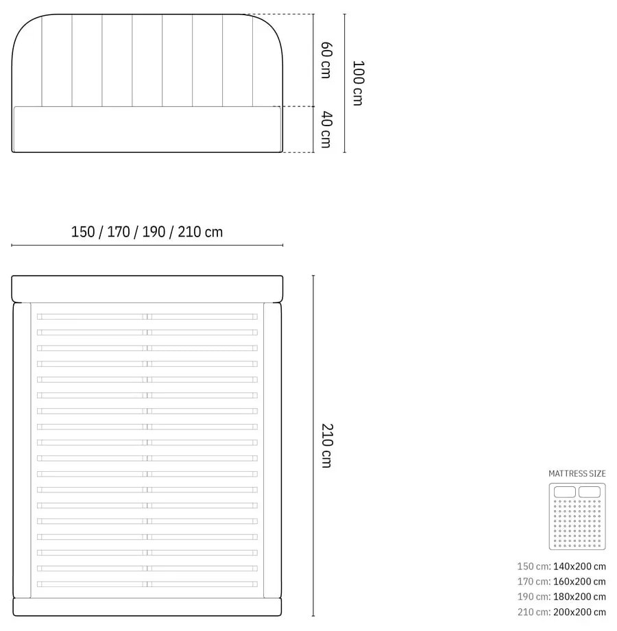 Двойно легло 200x200 cm тапицирано с място за съхранение с включена подматрачна рамка в цвят горчица Juno – Windsor &amp; Co Sofas