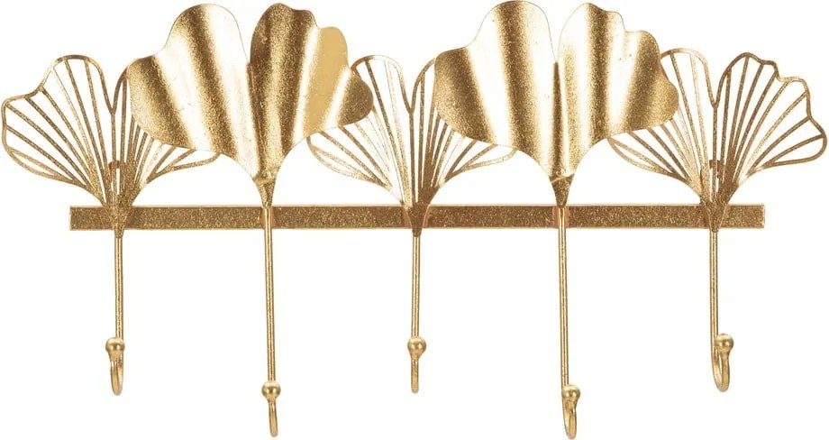 Метална закачалка за стена в златист цвят Leaves - Mauro Ferretti
