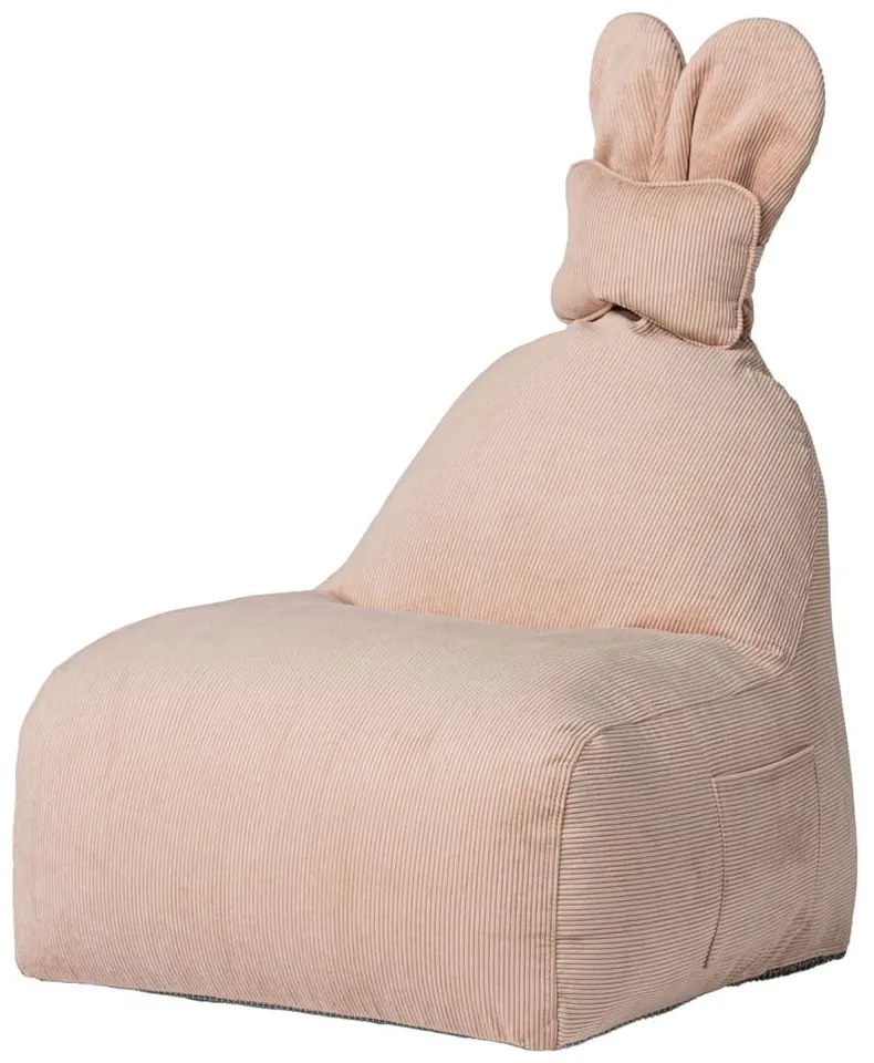 Светлорозов детски пуф Funny Bunny – The Brooklyn Kids