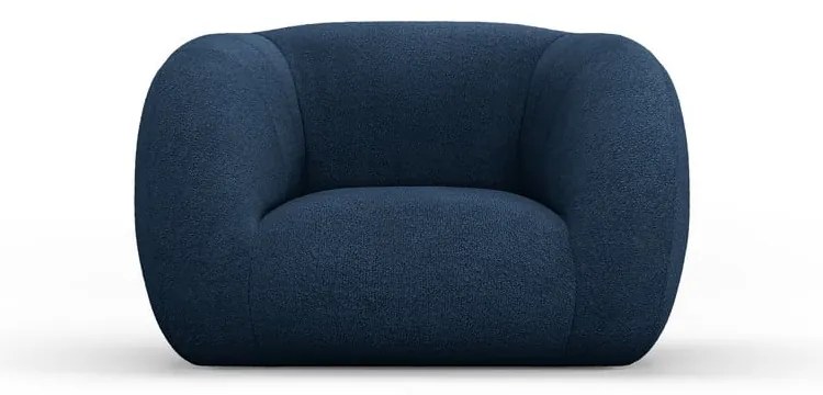 Син фотьойл от плат bouclé Essen - Cosmopolitan Design