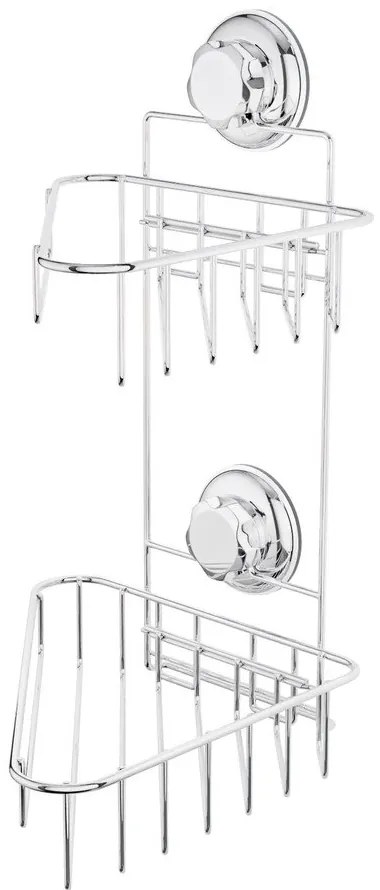 Ъглов самоносещ метален рафт за баня в сребристо Bestlock Bath - Compactor