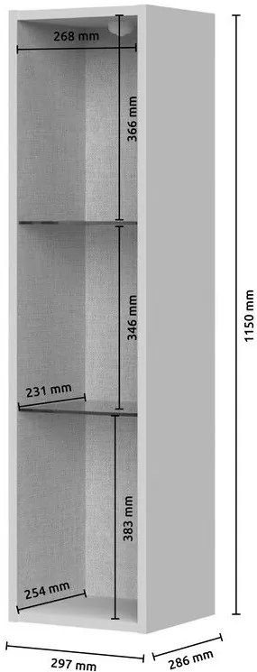 Стенен Витринен Шкаф Фантом