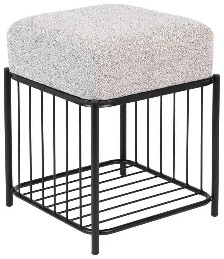 Светлосива табуретка Milou – White Label