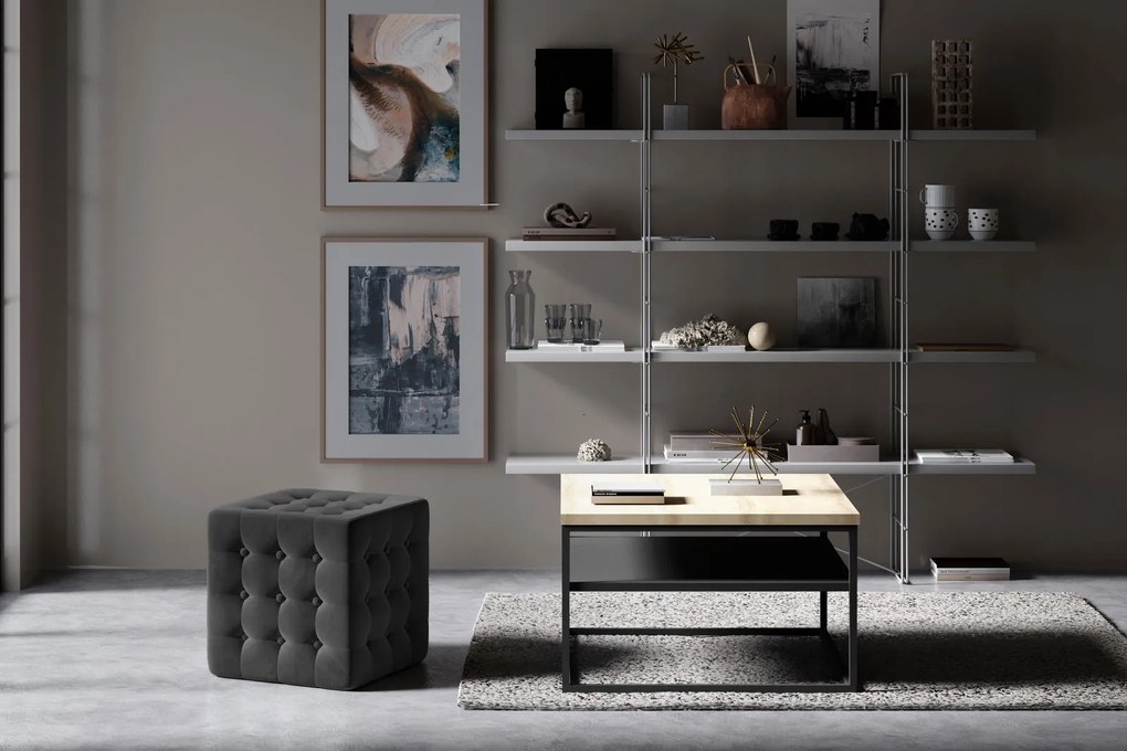 Пуф Wisdom-тъмно сиво