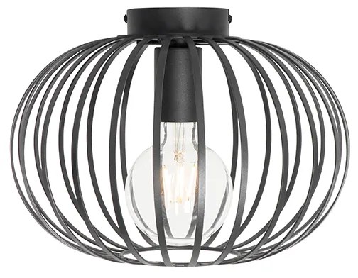 Дизайнерски таванен аплик черен 30 см - Johanna