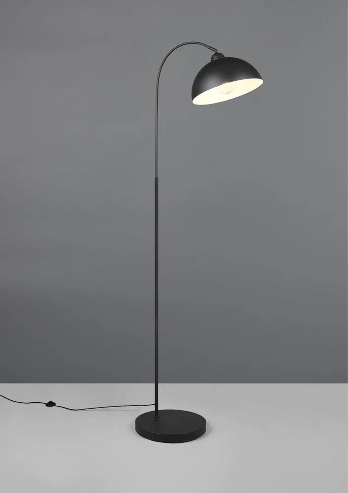 Черна подова лампа с метален абажур (височина 170 cm) Sierra – Reality