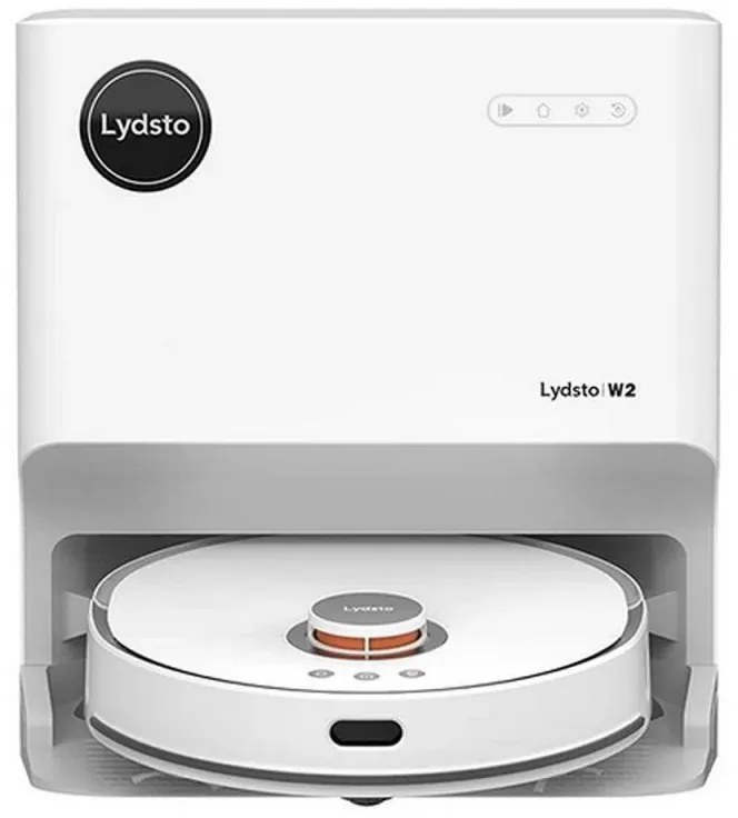 Прахосмукачка робот Xiaomi Lydsto W2, 50W, 5000 Pa, 0.35 л, Автоматична станция, Wi-Fi, Система против падане, Функция "График", HEPA, Бял