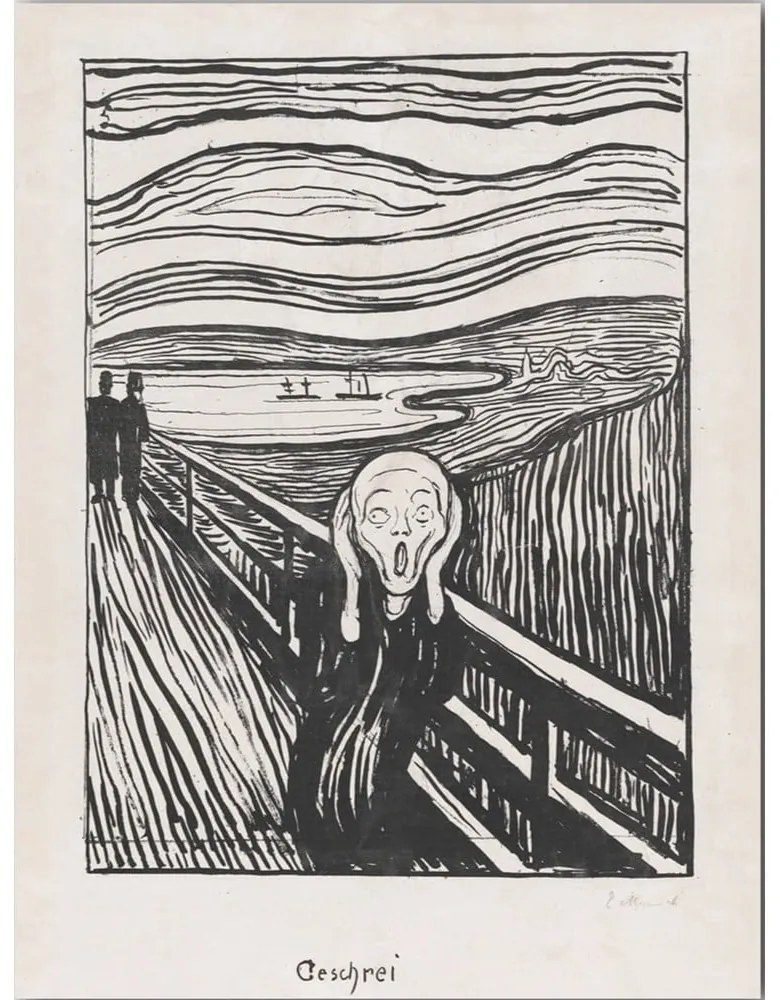 Живопис 70x100 cm Edvard Munch Sketch - Wallity