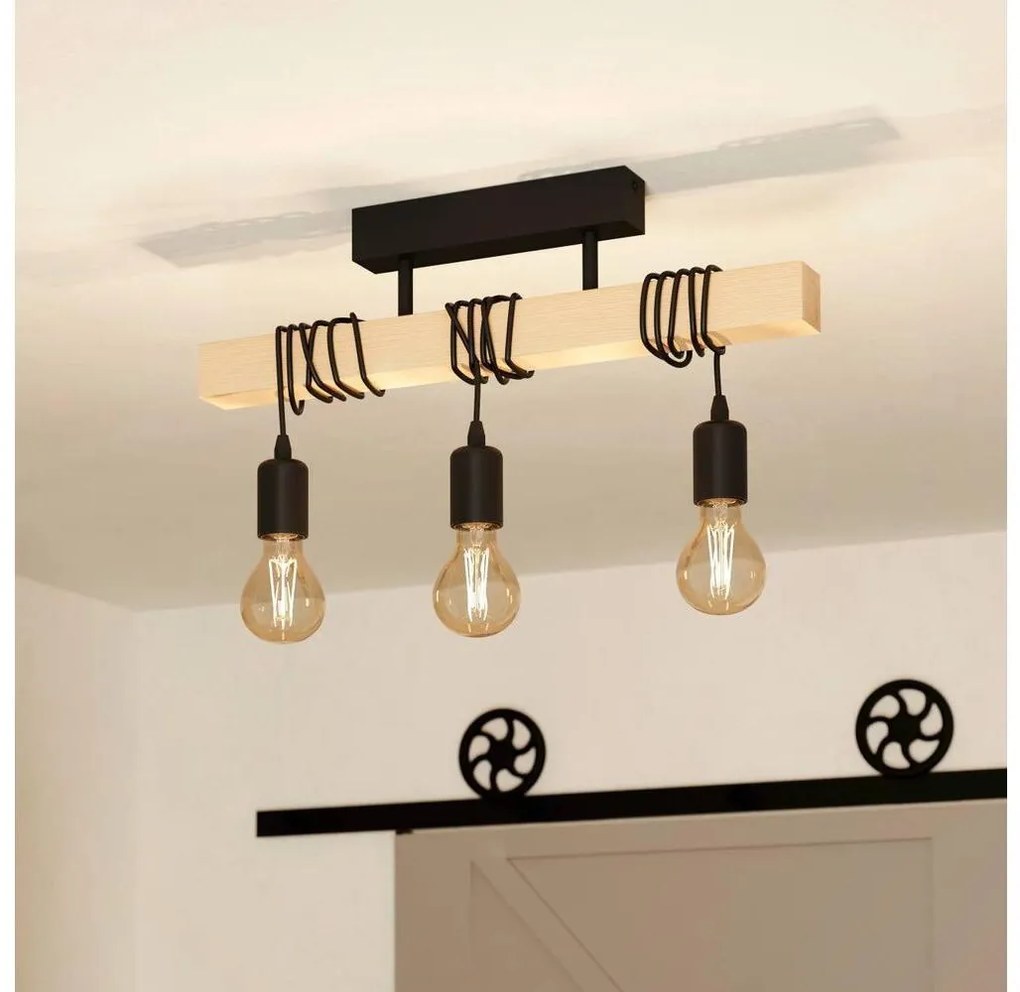 Eglo 55247 - Таванен полилей TOWNSHEND 3xE27/60W/230V