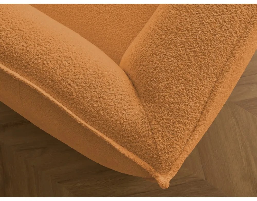 Диван от прежда с примки от букле в цвят горчица 242 cm Giorgia – Bobochic Paris