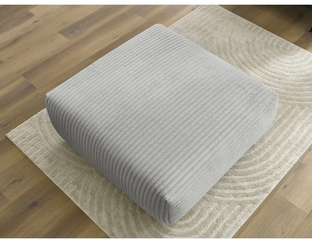 Светлосива табуретка от рипсено кадифе Lucien – Bobochic Paris