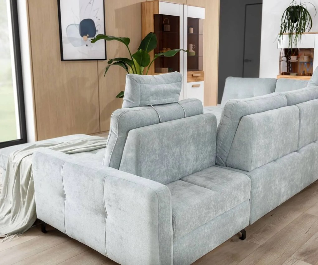 Ъглов диван Kognito max-Left-Gkri Anoixto