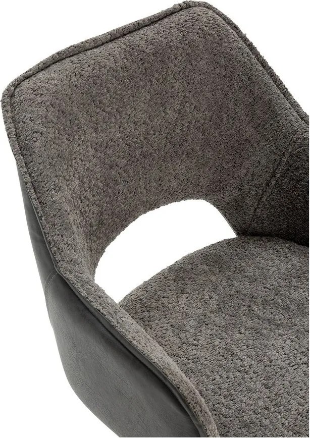 Сиви тапицирани трапезни столове в комплект с подлакътници 2 бр. Mariel – Marckeric