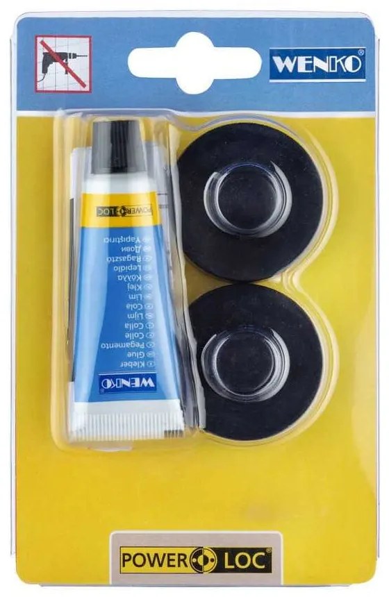 Черен висящ самоносещ метален комплект аксесоари за баня Classic - Wenko