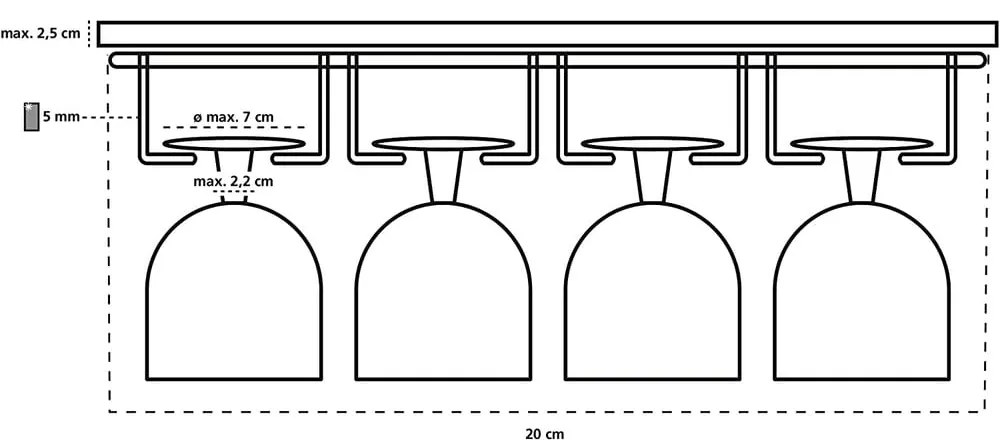 Стелаж за стъкло в шкафа - Wenko