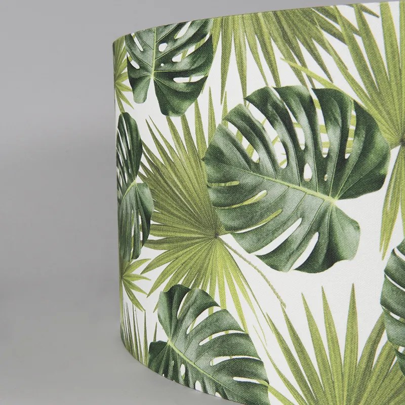 Памучен абажур с дизайн на листа кръгъл 50/50/25 - Leaf