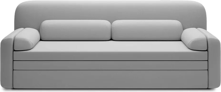 Светлосив кадифен разтегателен диван с място за съхранение 236 cm Elioss – ELTAP