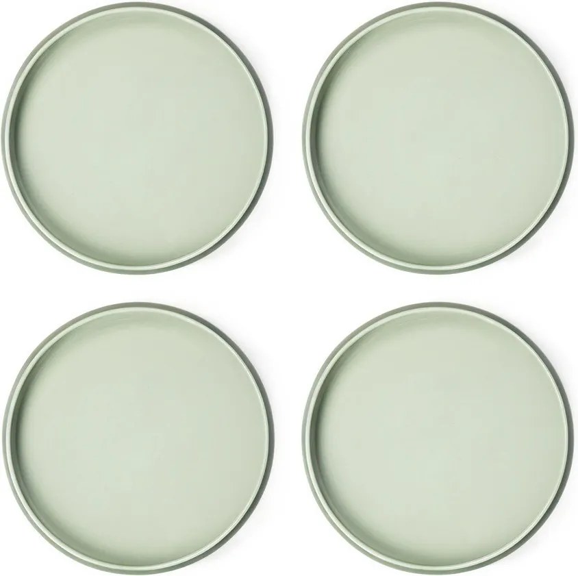 Зелени глинени чинии в комплект 4 бр. ø 22 cm Aura Rondo – Bonami Selection