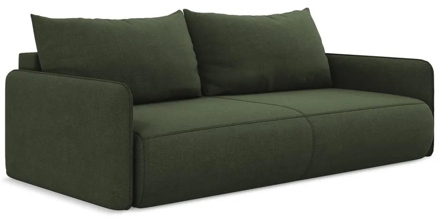 Зелен разтегателен диван с място за съхранение 216 cm Nanea – Makamii