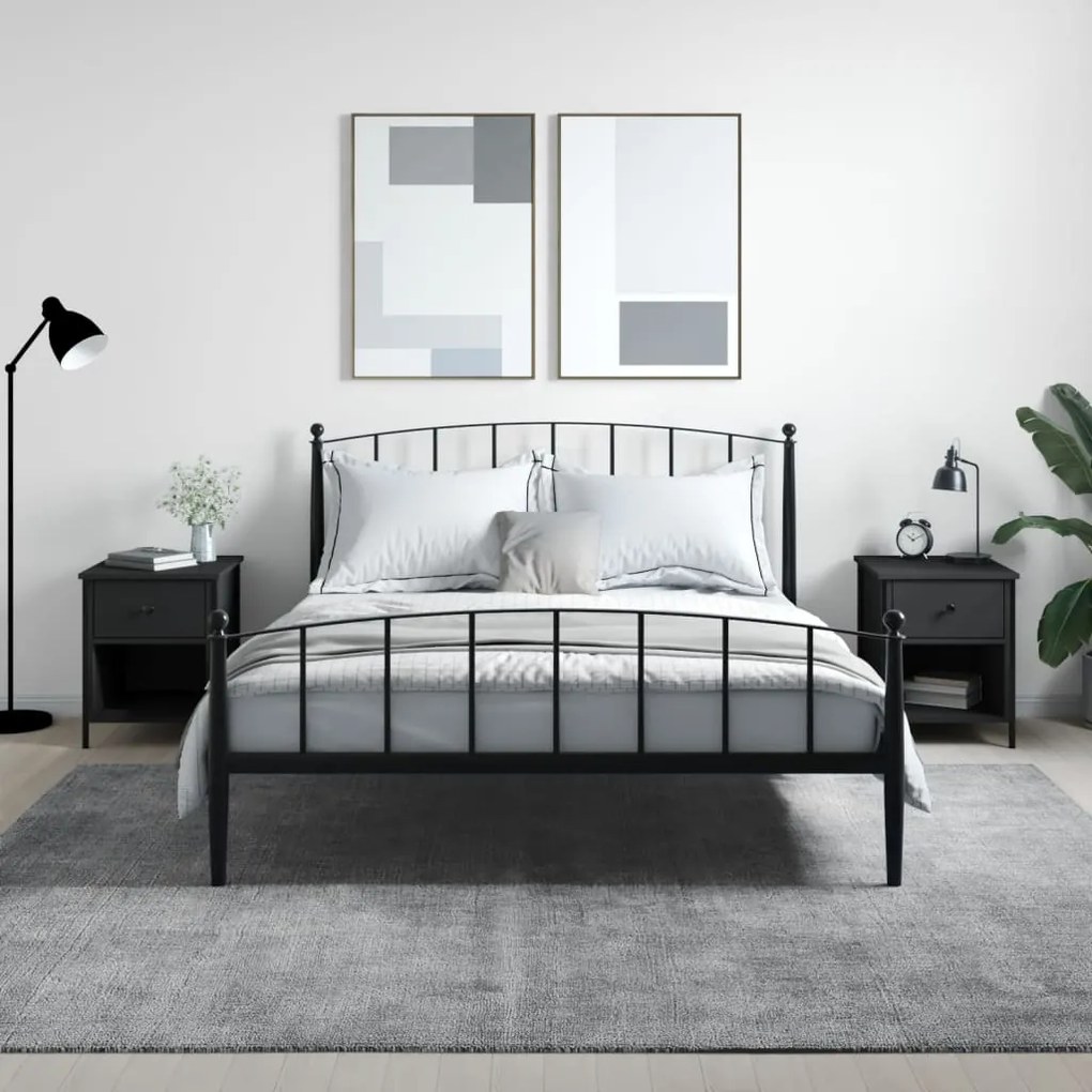 Sonata H Нощни шкафчета 2 бр черни 40x42x50 см инженерно дърво