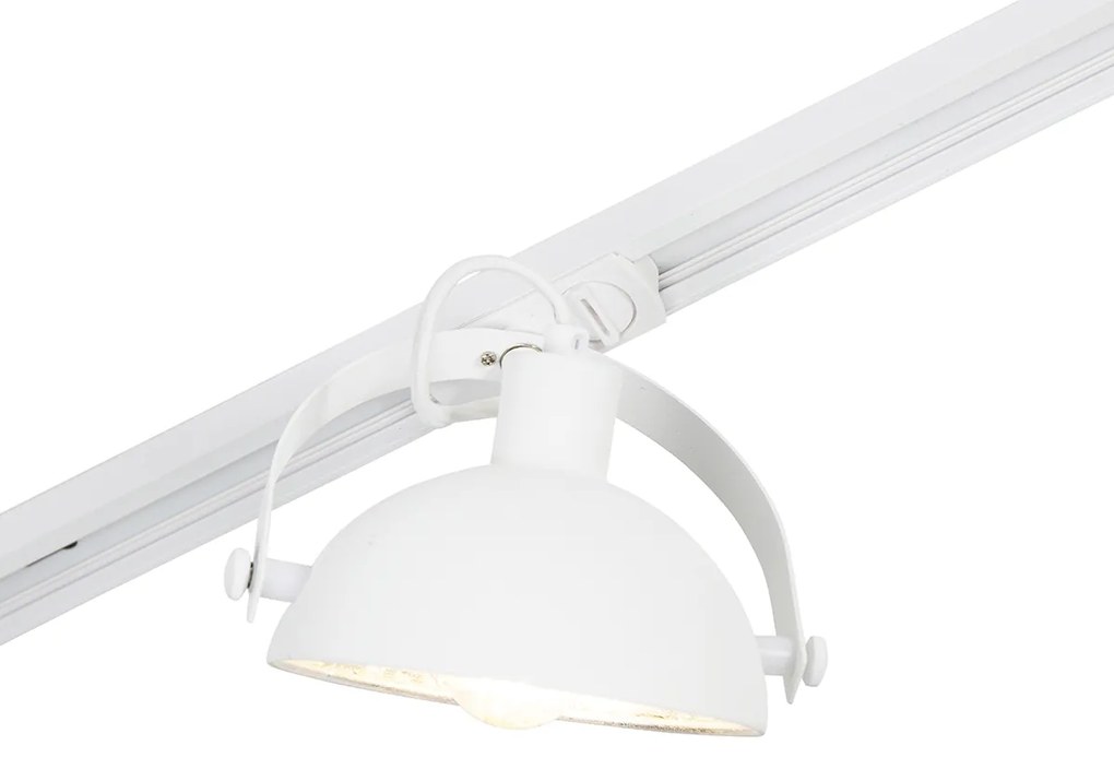 1-фазна релсова система с 3 регулируеми бели прожектори - Magnax