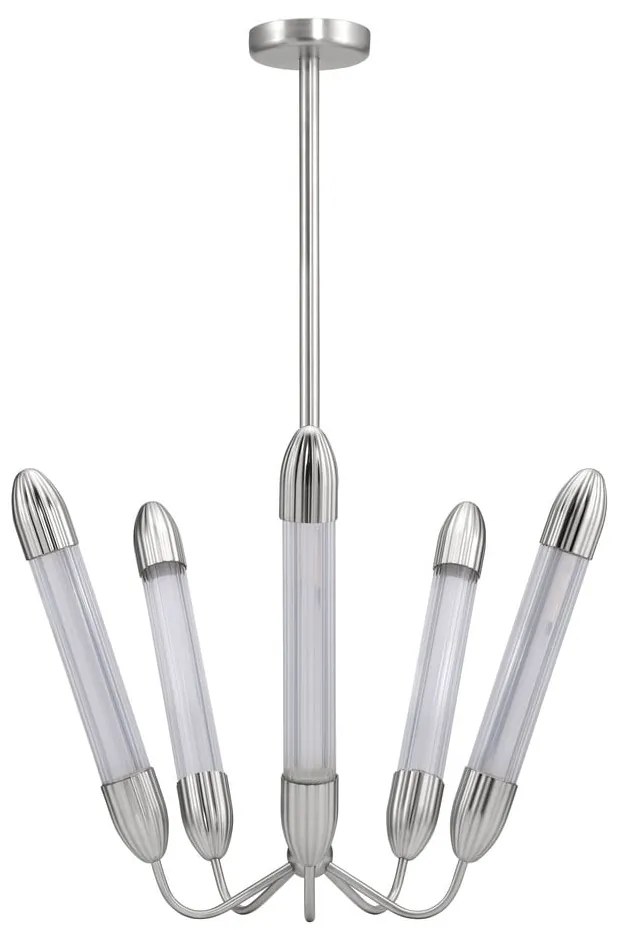 Стоманено висящо осветително тяло в сребрист цвят със стъклен абажур ø 69 cm Lemon Squeeze – UMAGE