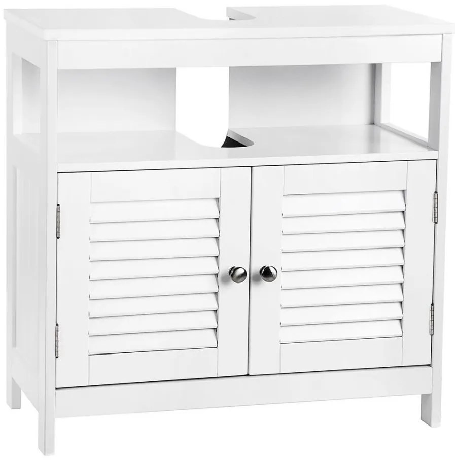 Бял шкаф за баня EIKE