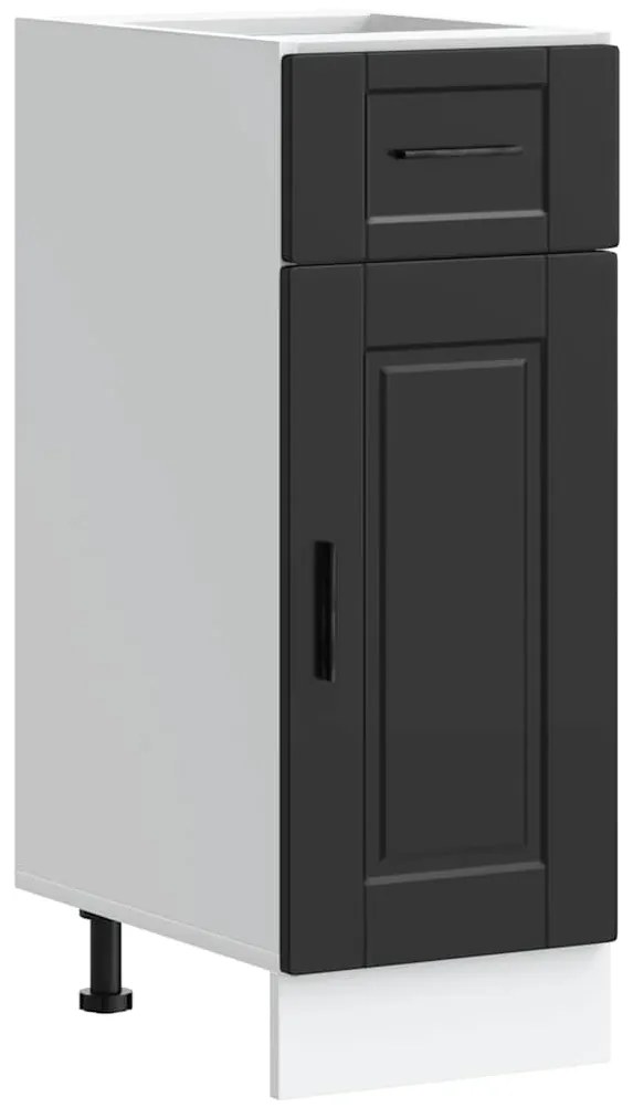 853938 vidaXL Кухненски шкаф Porto, черен, инженерно дърво