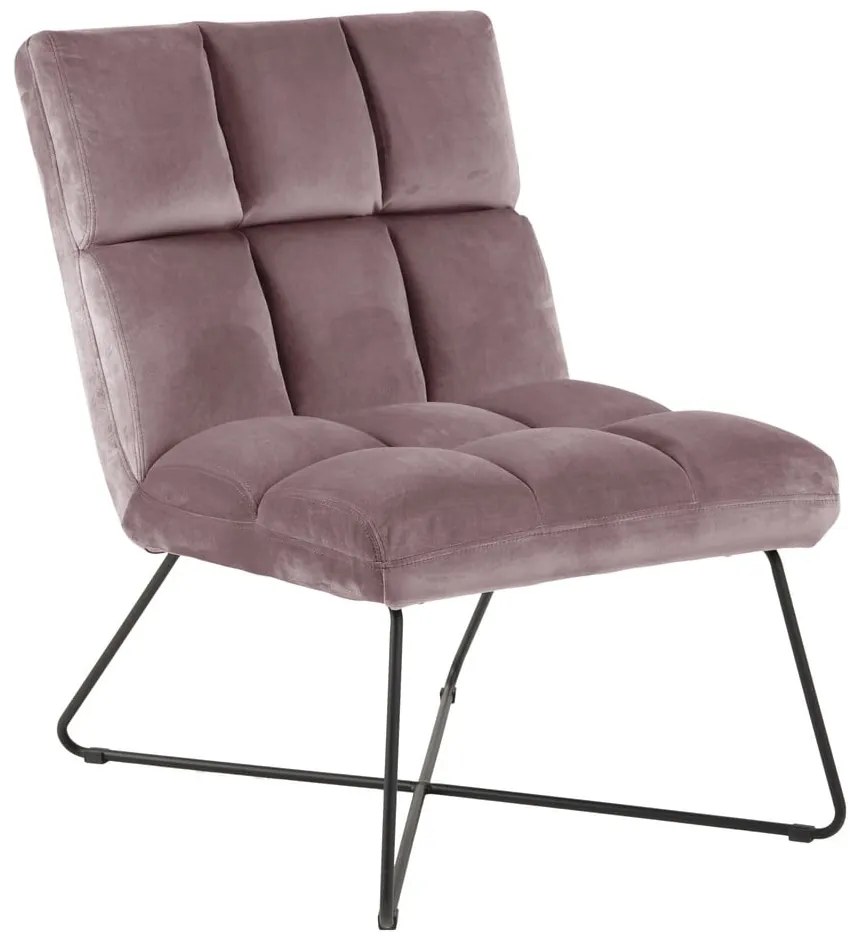 Розово кадифено кресло Alba – Actona