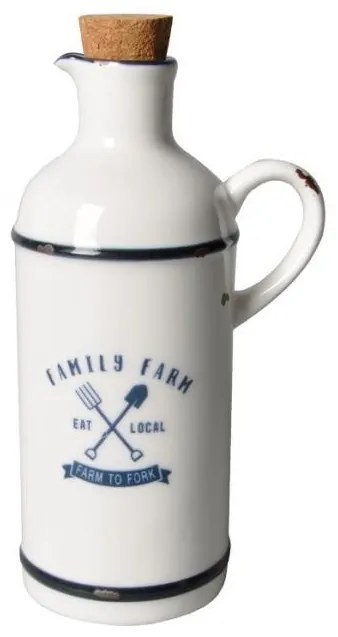 Horecano - Порцеланова бутилка за зехтин/оцет с тапа HAPPY FARM- (HF-56222)