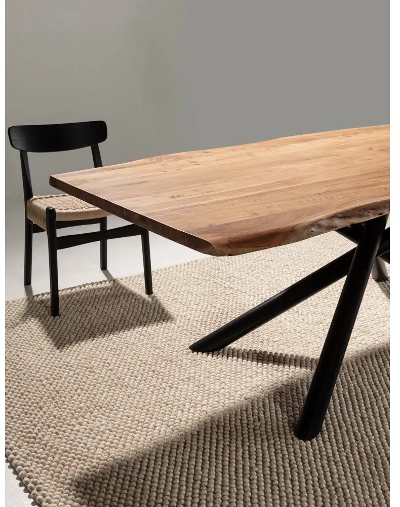 Трапезна маса от масивна акация 100x220 cm Anuri – MOME