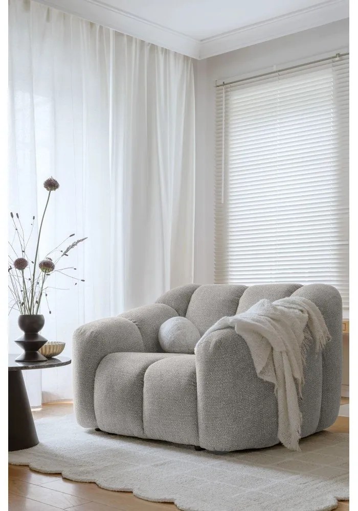 Светлосиво кресло Shell – Miuform