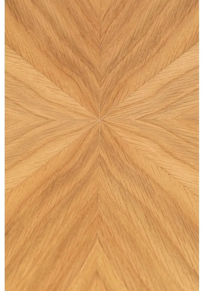 Кръгла маса за хранене с дъбов плот ø 100 cm Fabio - White Label