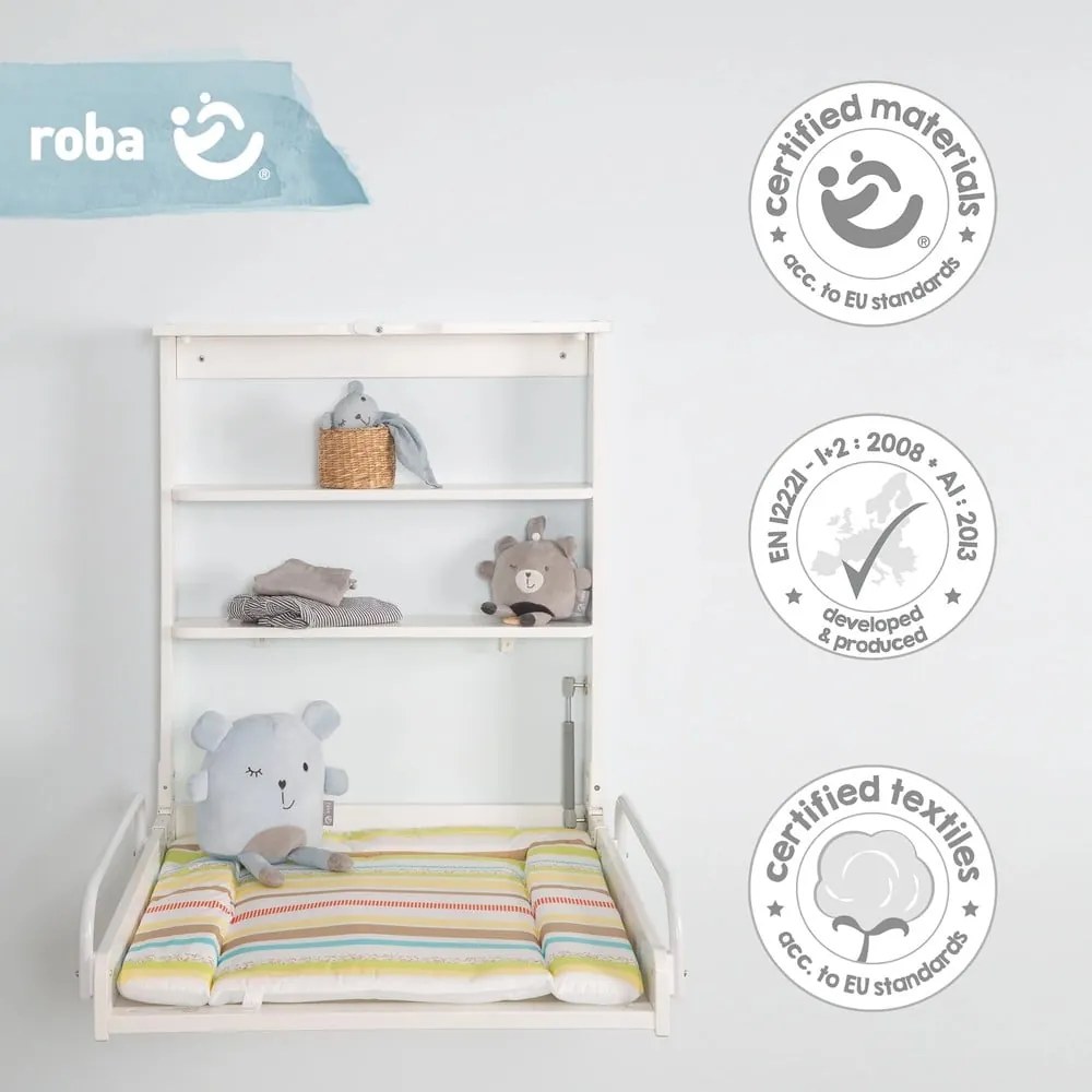 Бяла висяща маса за преповиване Dschungelbaby – Roba