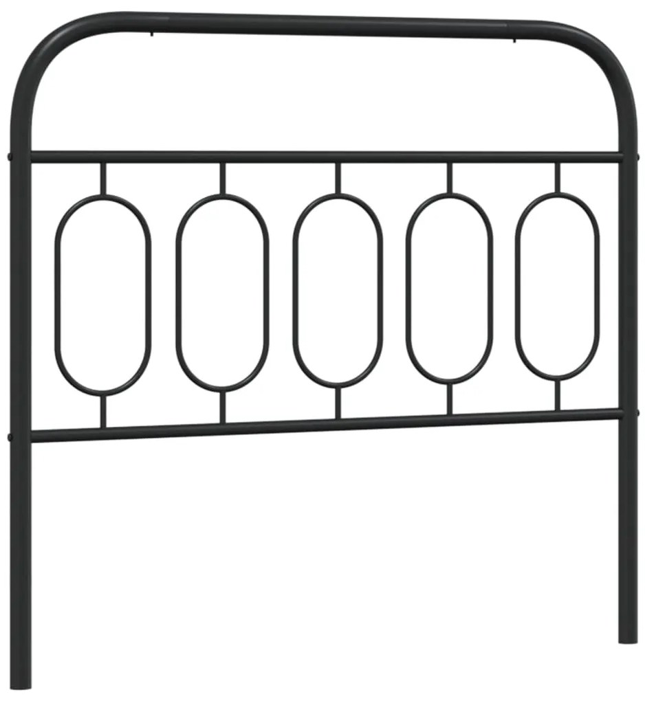 377146 vidaXL Метална табла за глава, черна, 100 см