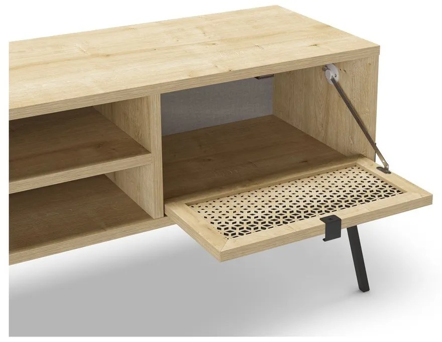 Масичка за телевизор с дъбов декор в естествен цвят 140x51 cm Ecrin - Marckeric