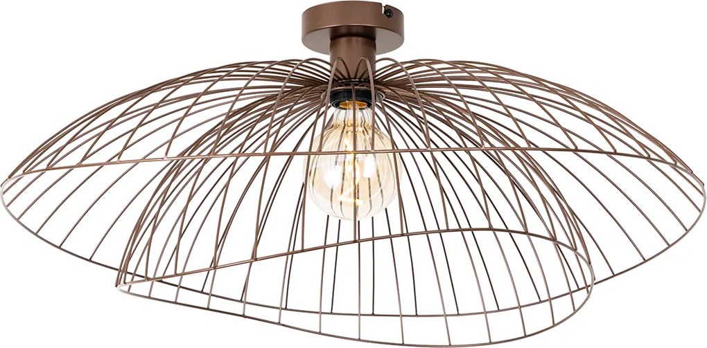 Смарт плафон бронз с двоен абажур 45 см вкл. WiFi G95 - Pua