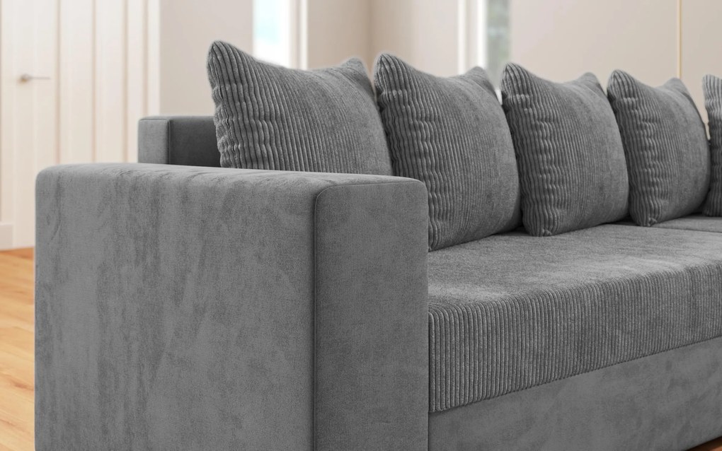 Разтегателен ъглов диван + табуретка Лондо