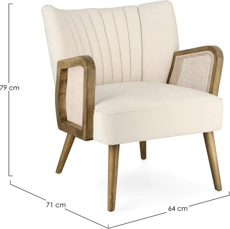Бежово кадифено кресло Virna – Bizzotto