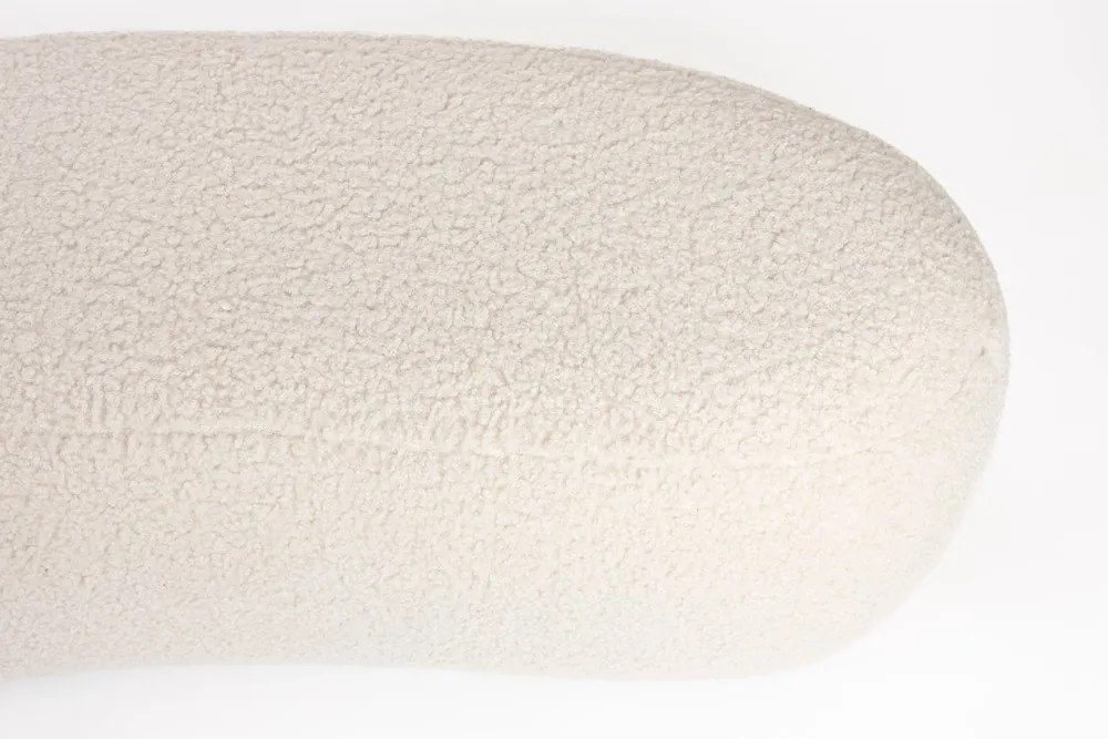 Кремава подплатена пейка от прежда с примки от букле Noxx – White Label