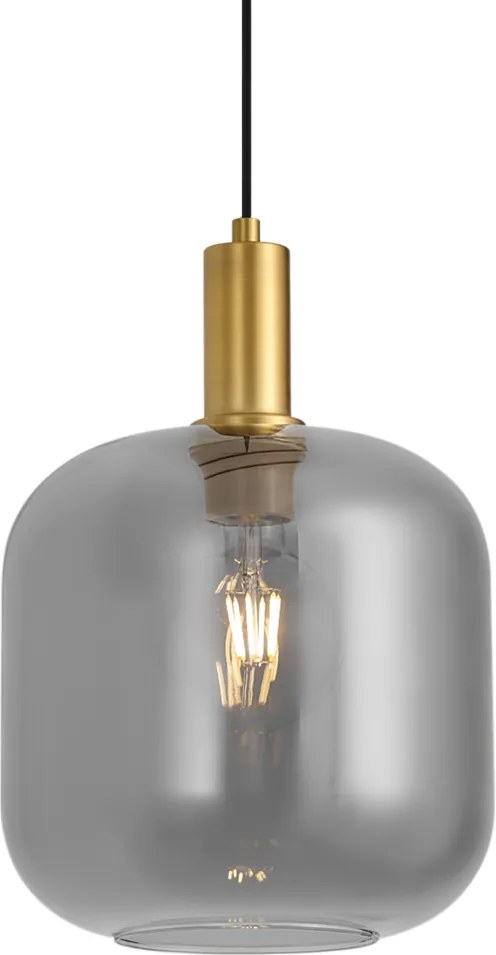 Design hanglamp messing met smoke glas voor railsysteem 1-fase - Iconic Zuzanna