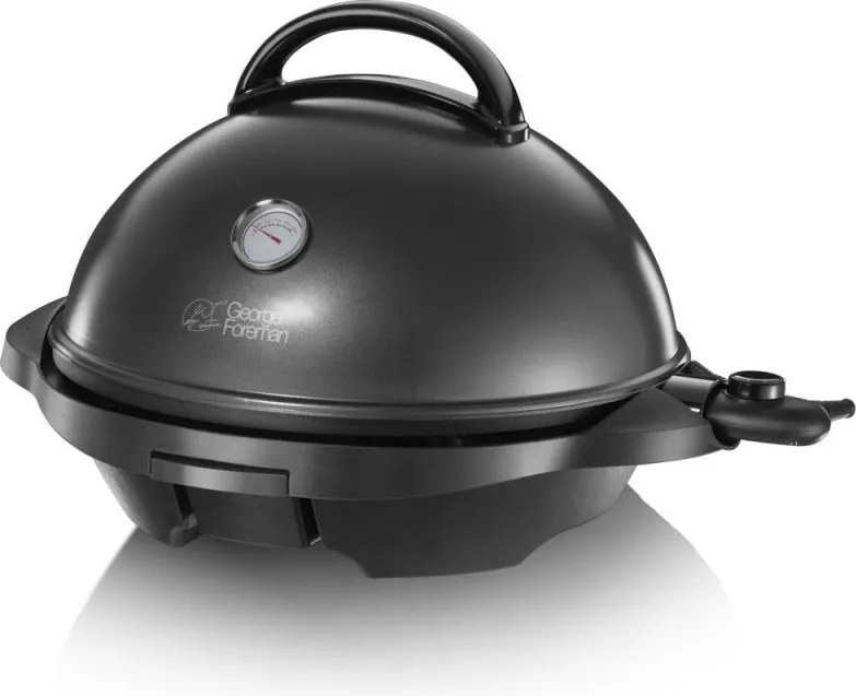 Електрическа скара/грил George Foreman 22460-56, 2400W, 44.5 см, 15 порции, 5 темп, Незалепващо покритие, Черен