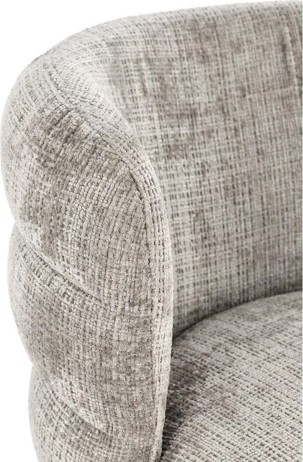 Сив тапициран трапезен стол Ilma – Bizzotto