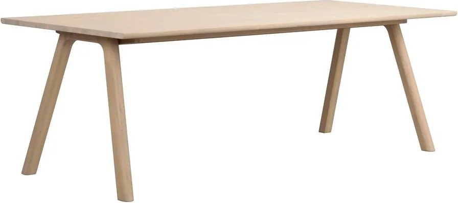 Сгъваема трапезна маса от масивен дъб 95x220 cm Clapperton – Rowico