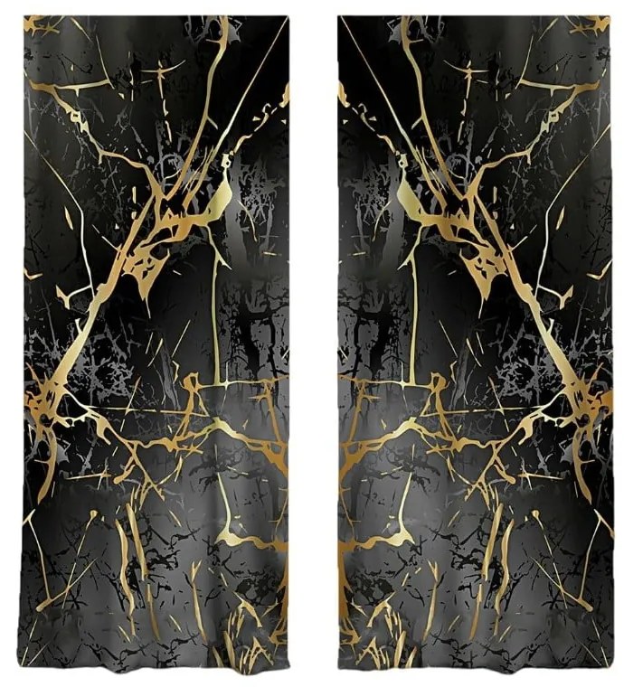 Завеси в черно и златно в комплект от 2 броя 140x260 cm - Mila Home