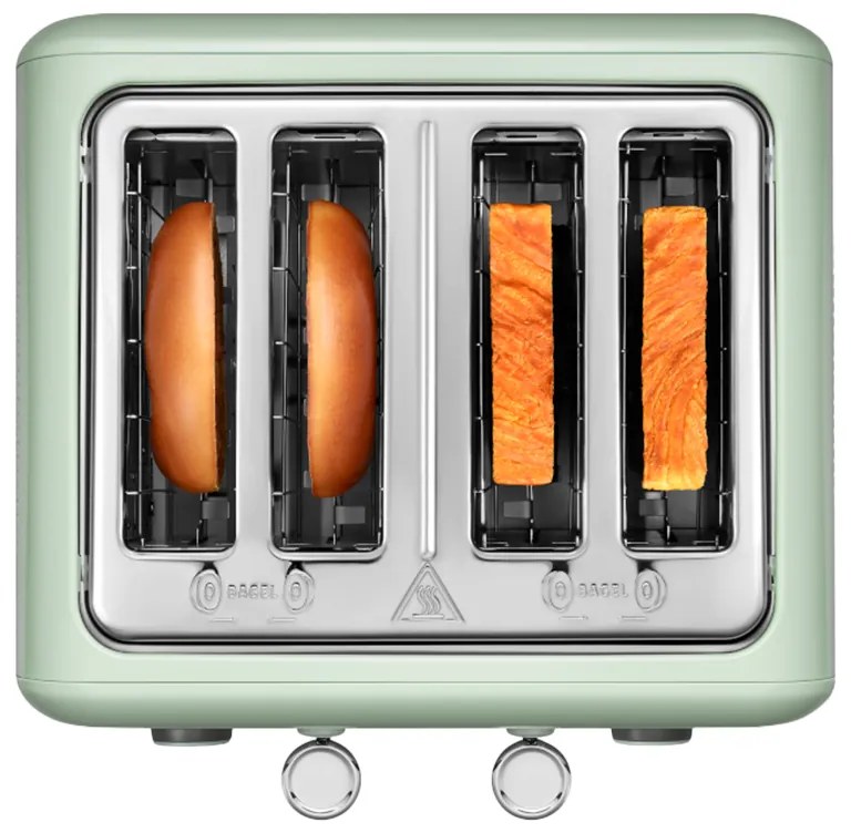Тостер за хляб BUYDEEM DT640E, 1800W, 4 слота, 7 автоматични програми, 7 степени на препичане, LED индикатори, Тави за трохички, Високо изскачане, Зелен