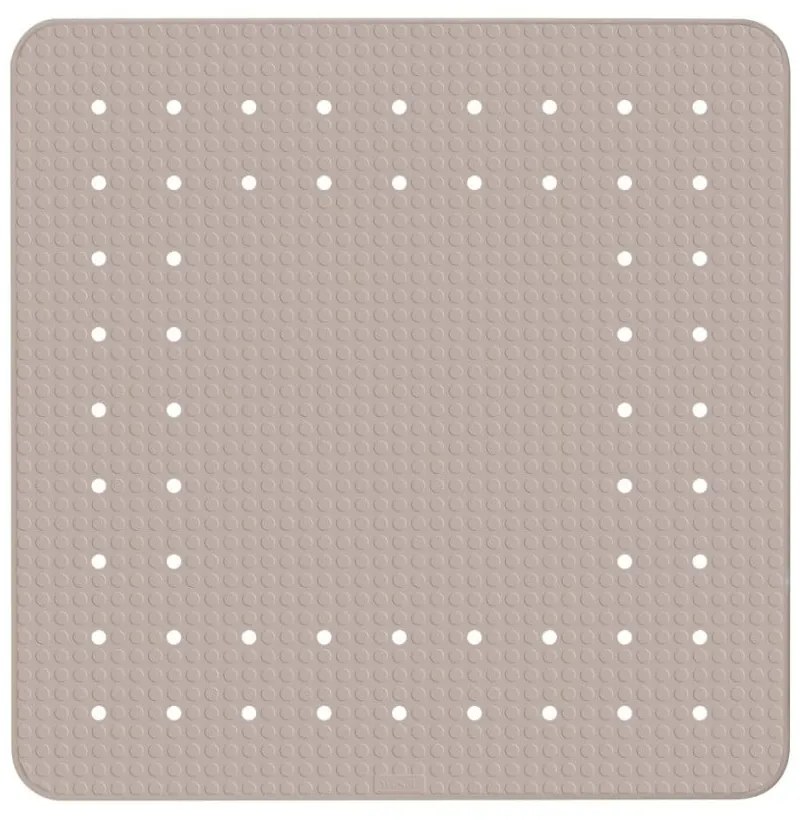Сива и бежова неплъзгаща се постелка за баня , 54 x 54 cm Mirasol - Wenko