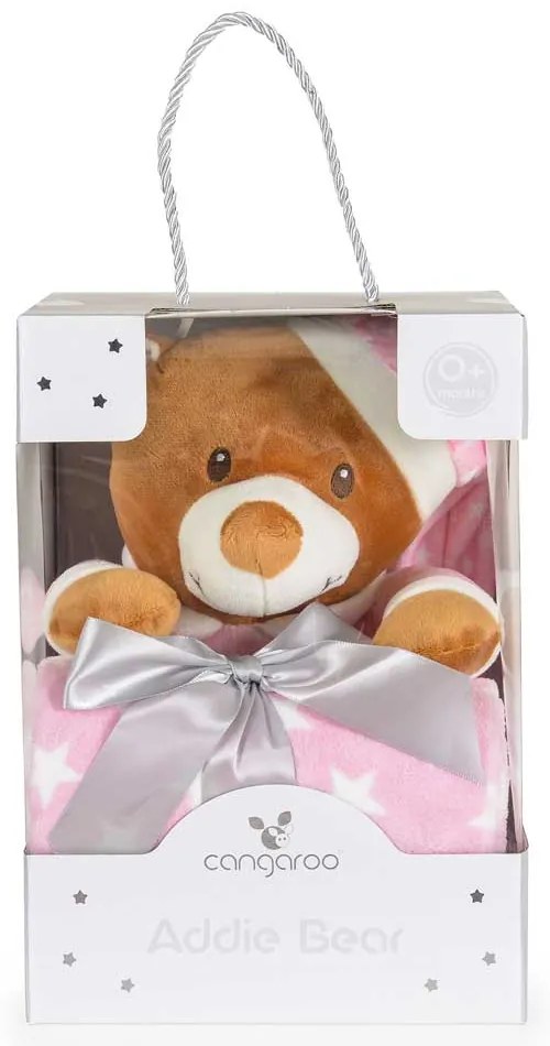CANGAROO Одеяло с играчка ADDIE BEAR РОЗОВО