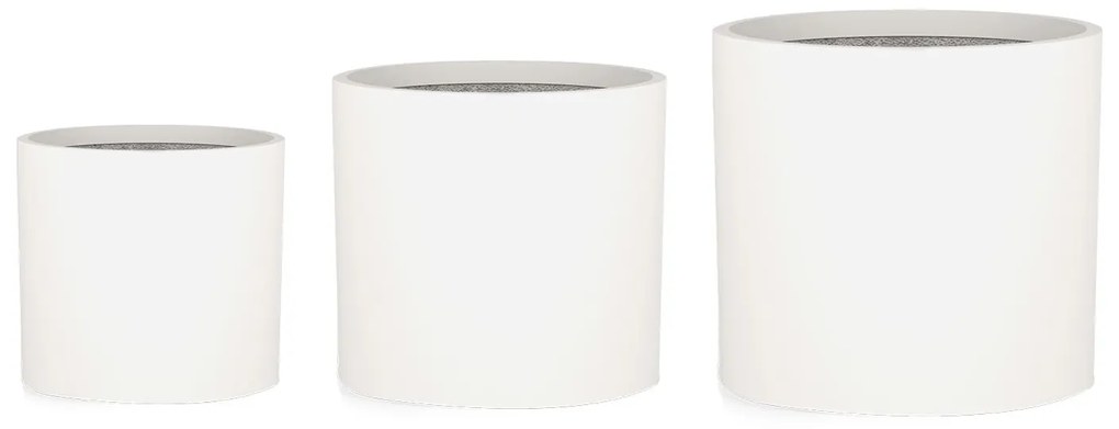 Blumfeldt Gendt, саксия, горна саксия, комплект от 3 броя, размери S/ M/ L, фибростъклен материал, интериор / екстериор
