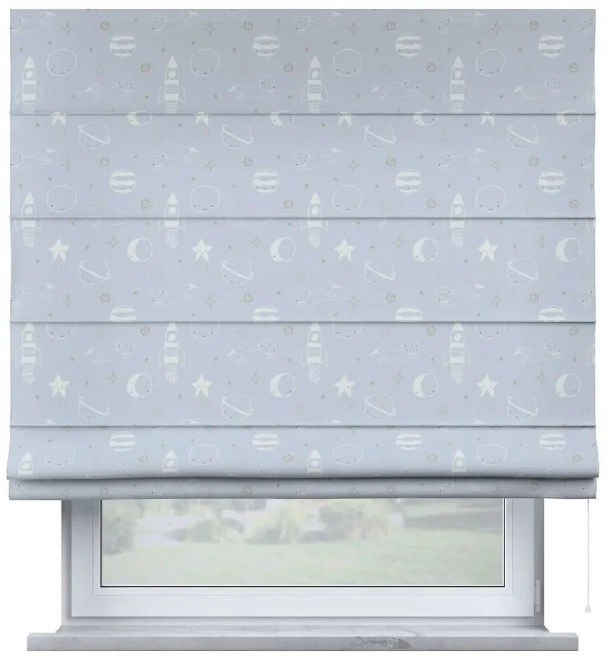 Синьо-сива детска ролетна щора 170x130 cm Magic - Yellow Tipi